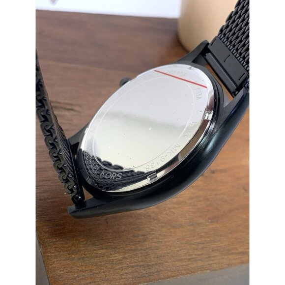 Michael Kors Men's Watch MK9138 Quartz Black Dial Mesh Stainless Steel 44mm - Picture 7 of 14